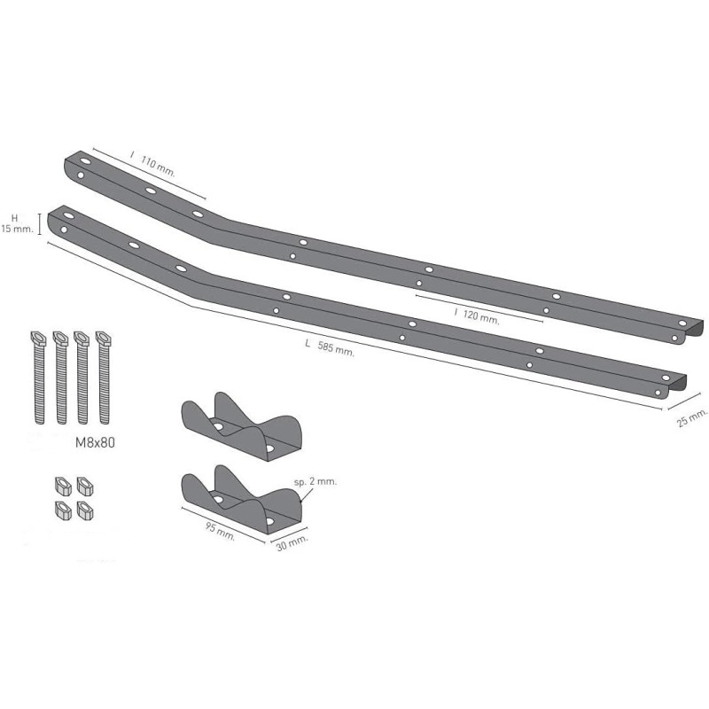 Сушарка для білизни навісна Colombo Balcony with clamps (STZAN2)