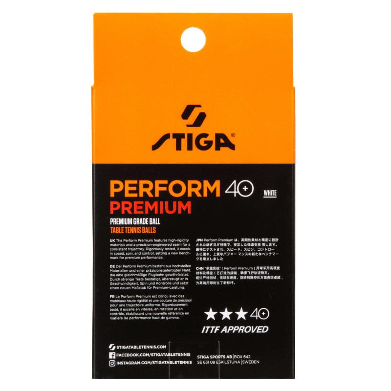 Мячи для настольного тенниса Stiga Perform Premiun ITTF 6 шт (1113-2410-06)