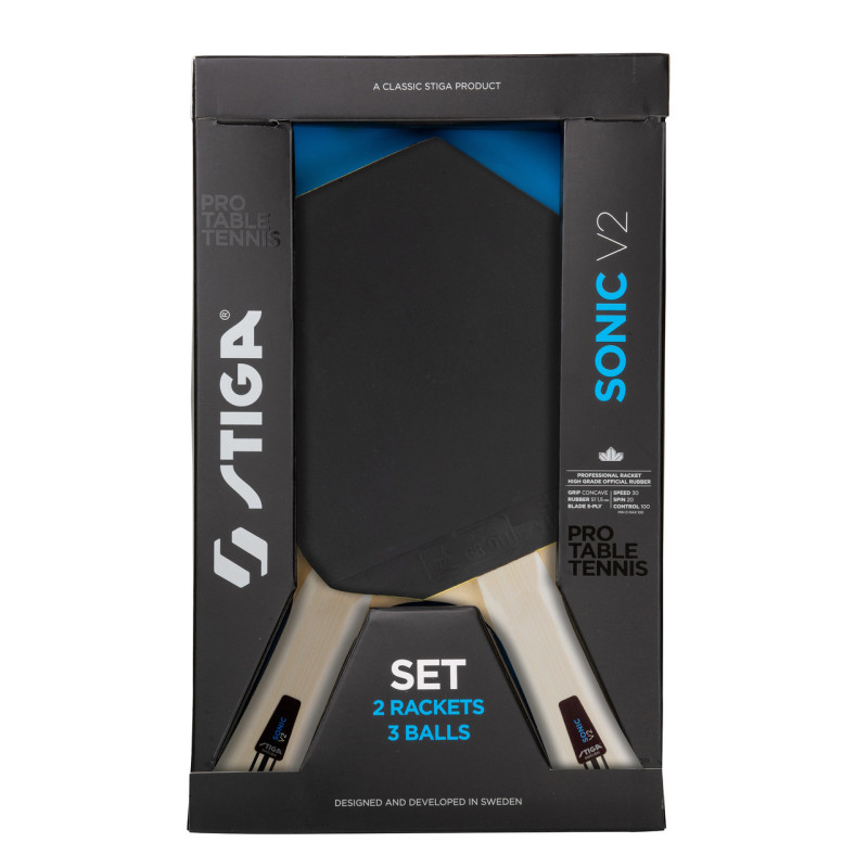 Набор для настольного тенниса Stiga Sonic V2 Cybershape 2 Bats 3 Balls (1210-1206-35)