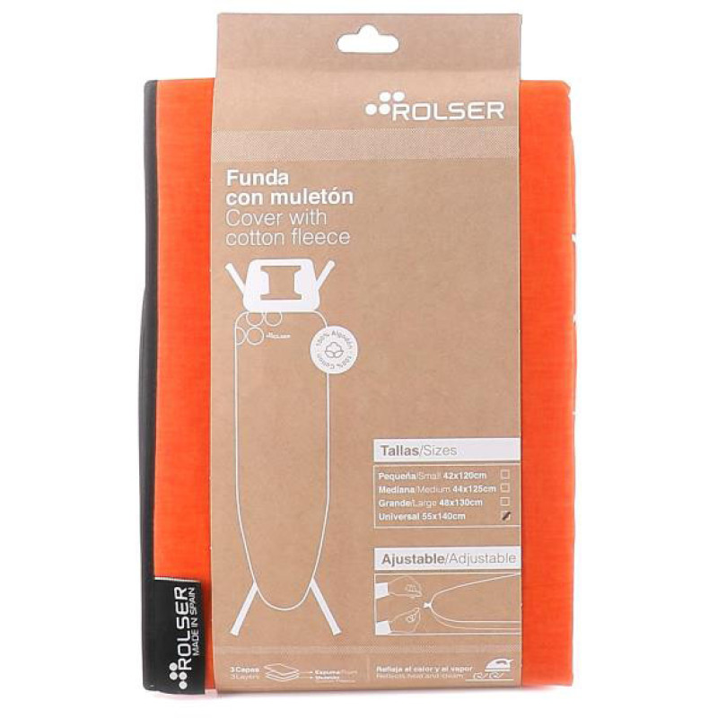 Чохол для прасувальної дошки Rolser Muleton Mandarina 140 x 55 см (FUR004-2089)