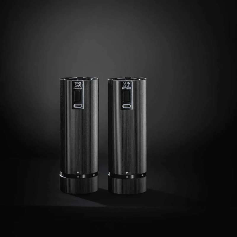 Набор мельниц электрических для соли и перца 15 см Peugeot Line Night Chic Black Mat (4329200)