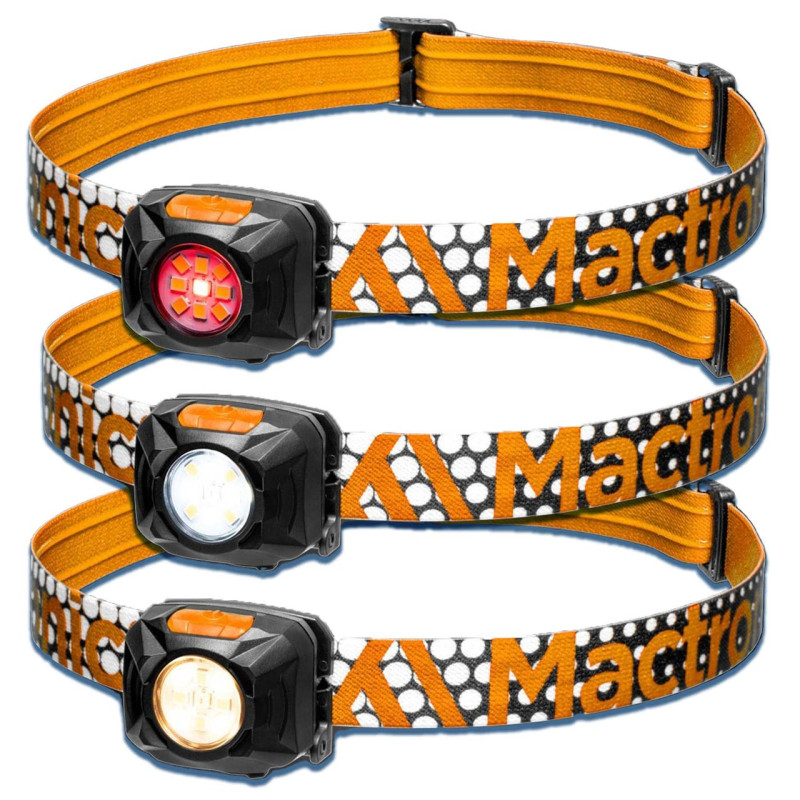 Фонарь налобный Mactronic Rebel (400Lm) Cool/Warm White/Red LED Recharg Type-C (AHL0061UC)