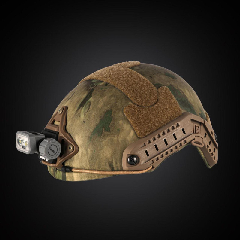 Фонарь налобный Mactronic Prism (650Lm) Cool White/RGB LED Recharg Type-C Helmet Kit (THL0141)