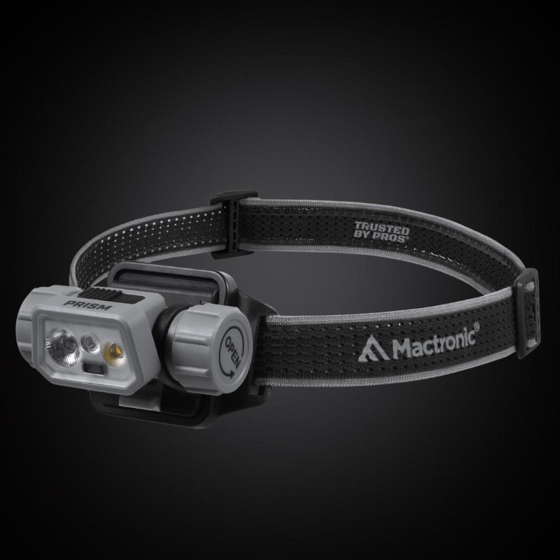 Фонарь налобный Mactronic Prism (650Lm) Cool White/RGB LED Recharg Type-C Helmet Kit (THL0141)