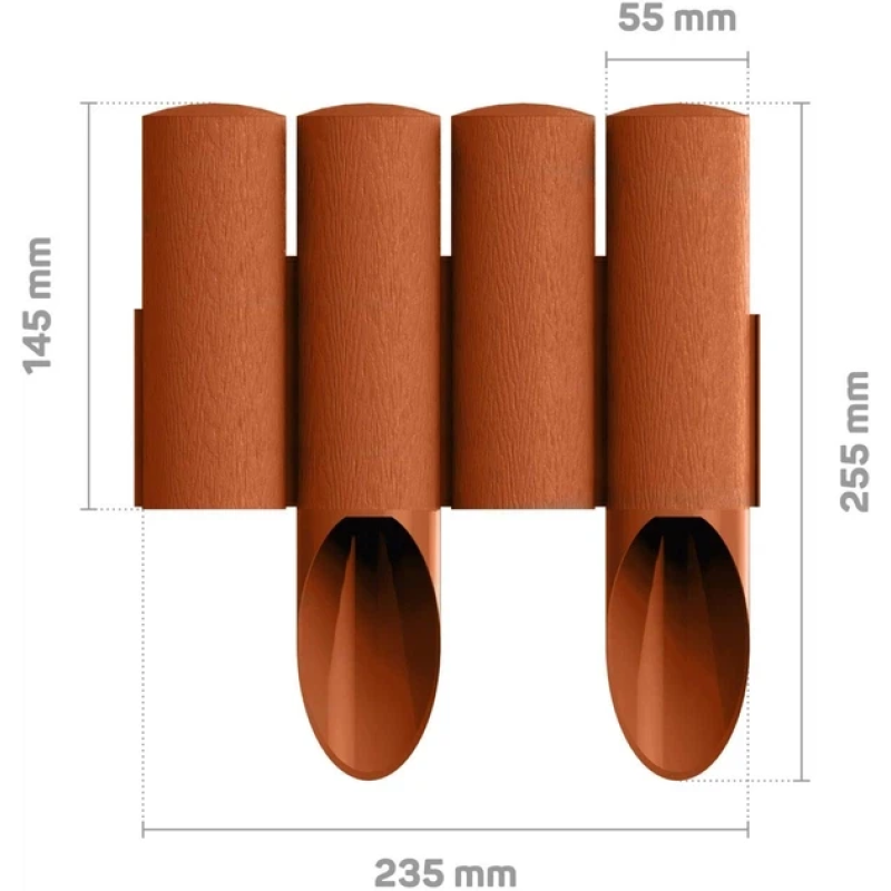 Газонное ограждение Cellfast Standard 2.3 м Теракот (34-043)