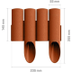 Газонное ограждение Cellfast Standard 2.3 м Теракот (34-043)