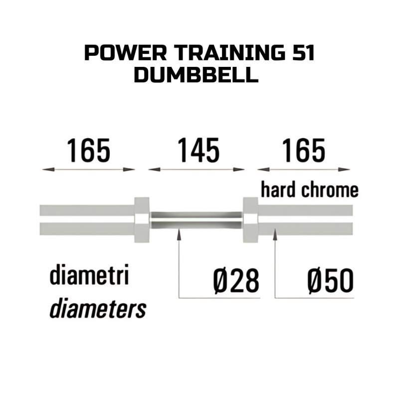 Гриф гантельный Toorx Power Training 51 см 50 мм (MCO-51)