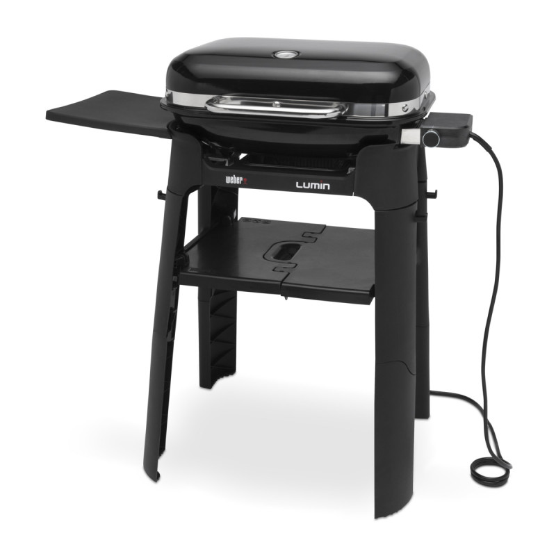 Гриль электрический Weber Lumin Compact с подставкой, черный