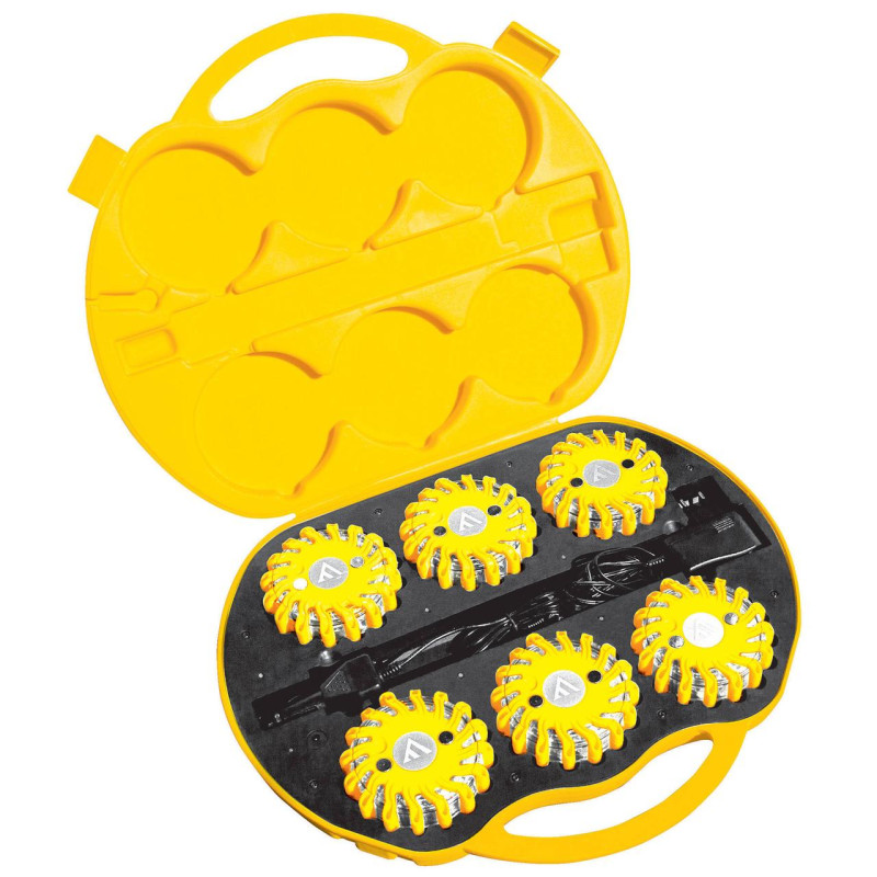 Комплект фонарей профессиональных Mactronic M-Flare (65Lm) Yellow Magnet Synch Recharg 12/220V (PSD0016)
